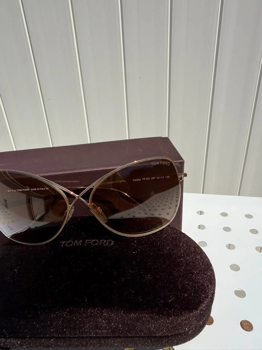 Tom Ford Women's Collette Brown Gradient Aviator Sunglasses NEW